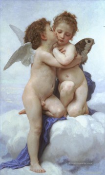 LAmour et Psyche enfants Engel William Adolphe Bouguereau Nacktheit Ölgemälde